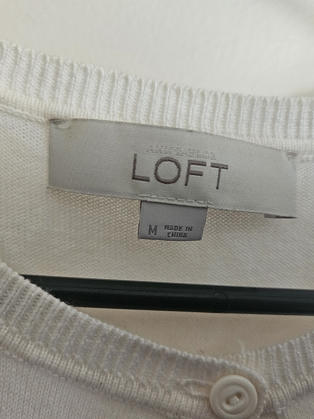 Loft Lightweight White Button Cardigan - Picture 2 of 5